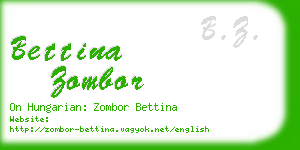 bettina zombor business card